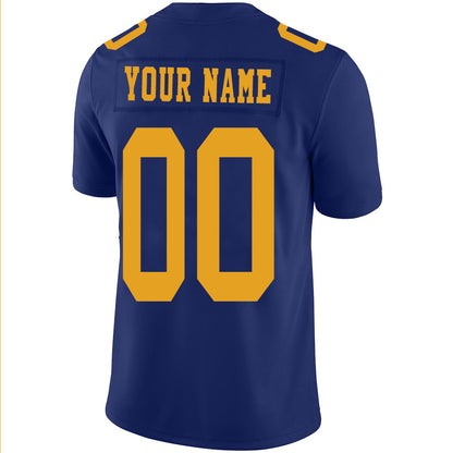 Custom GB.Packers Stitched American Football Jerseys Personalize Birthday Gifts Navy Jersey view 3