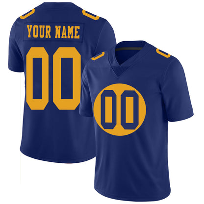 Custom GB.Packers Stitched American Football Jerseys Personalize Birthday Gifts Navy Jersey - Main View