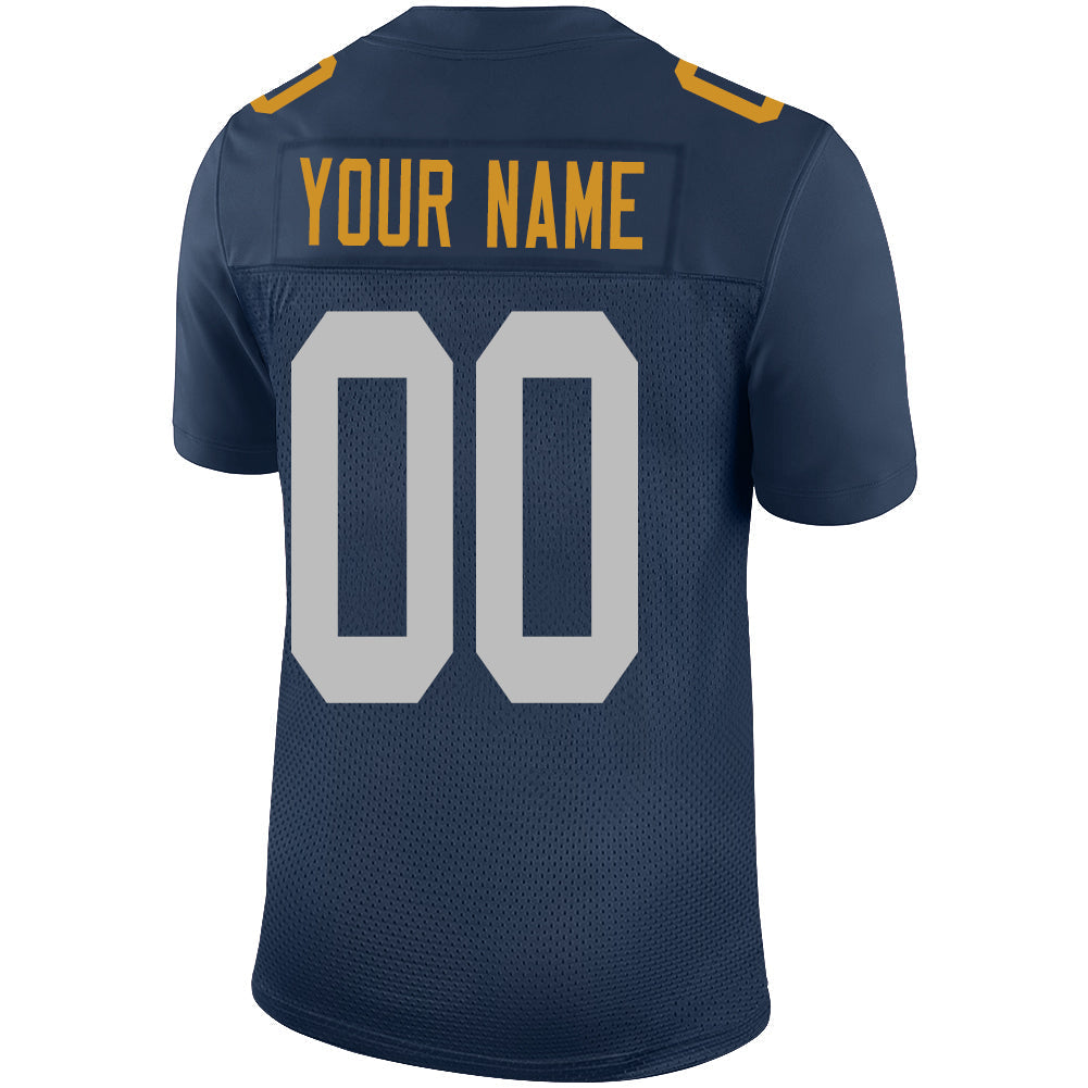 Custom GB.Packers Stitched American Football Jerseys Personalize Birthday Gifts Navy Jersey view 3
