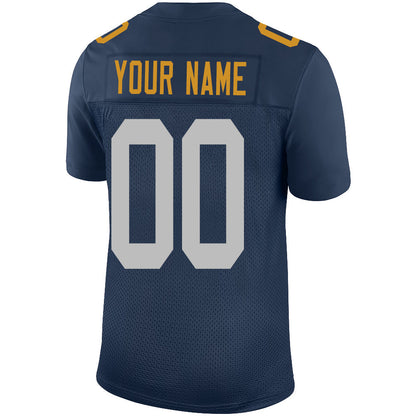 Custom GB.Packers Stitched American Football Jerseys Personalize Birthday Gifts Navy Jersey view 3