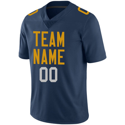 Custom GB.Packers Stitched American Football Jerseys Personalize Birthday Gifts Navy Jersey view 4