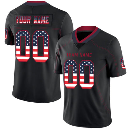 Custom H.Texans Stitched American Football Jerseys Personalize Birthday Gifts Black Jersey - Main View