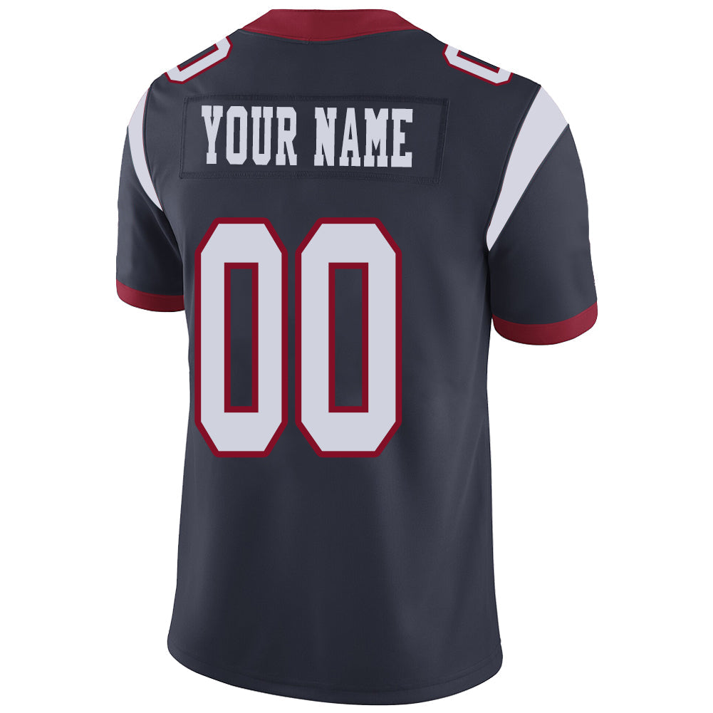 Custom H.Texans Stitched American Football Jerseys Personalize Birthday Gifts Black Jersey view 3