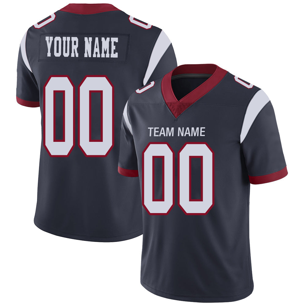 Custom H.Texans Stitched American Football Jerseys Personalize Birthday Gifts Black Jersey - Main View