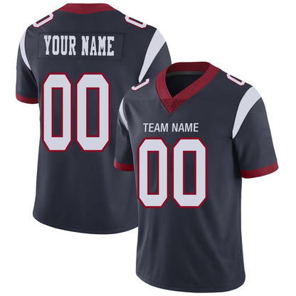 Custom H.Texans Stitched American Football Jerseys Personalize Birthday Gifts Black Jersey - Main View