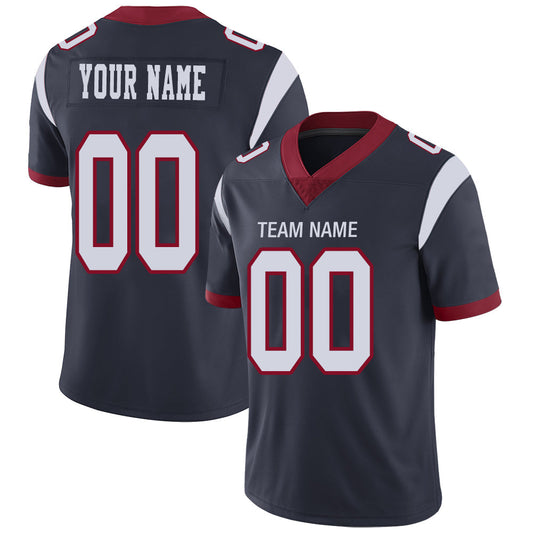 Custom H.Texans Stitched American Football Jerseys Personalize Birthday Gifts Black Jersey - Main View