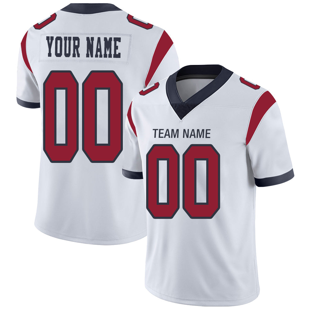 Custom H.Texans Stitched American Football Jerseys Personalize Birthday Gifts White Jersey - Main View