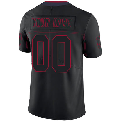 Custom H.Texans Stitched American Football Jerseys Personalize Birthday Gifts Black Jersey view 3