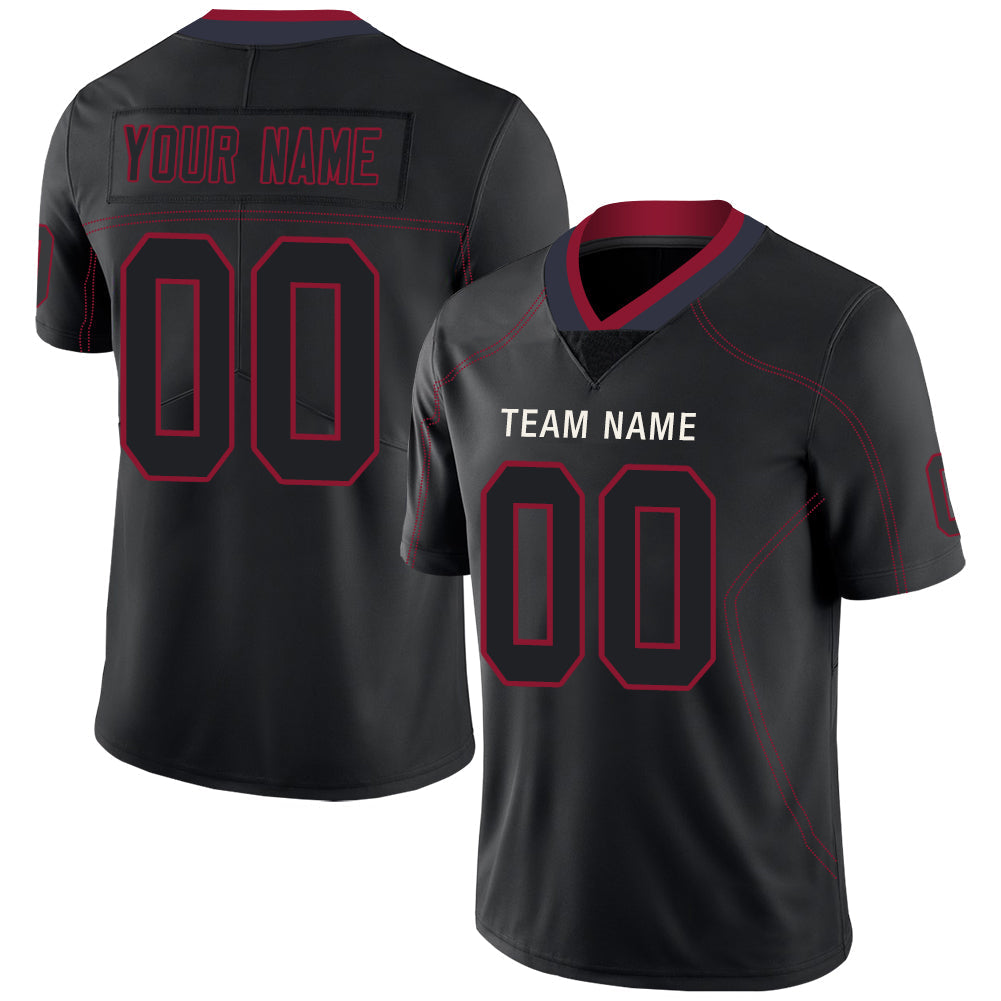 Custom H.Texans Stitched American Football Jerseys Personalize Birthday Gifts Black Jersey - Main View