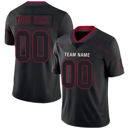 Custom H.Texans Stitched American Football Jerseys Personalize Birthday Gifts Black Jersey - Main View