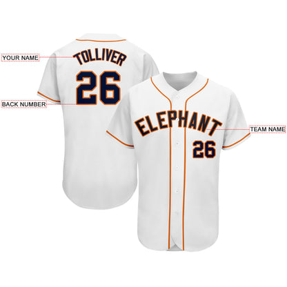 Custom Houston Astros Stitched Baseball Jersey Personalized Button Down Baseball T Shirt view 2