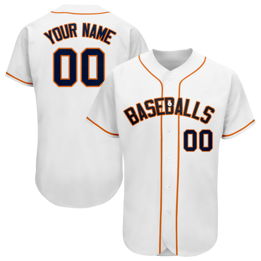 Custom Houston Astros Stitched Baseball Jersey Personalized Button Down Baseball T Shirt - Main View