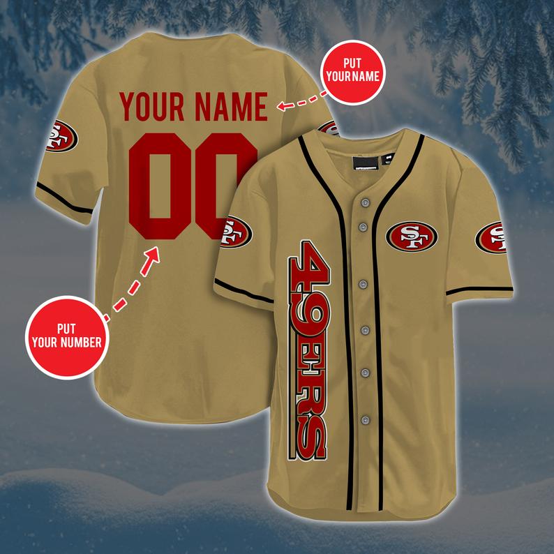 Personalized Football SF.49ers Baseball Jersey, Hot Summer Fashion, Baseball Jersey New Shirt For The Fans view 3