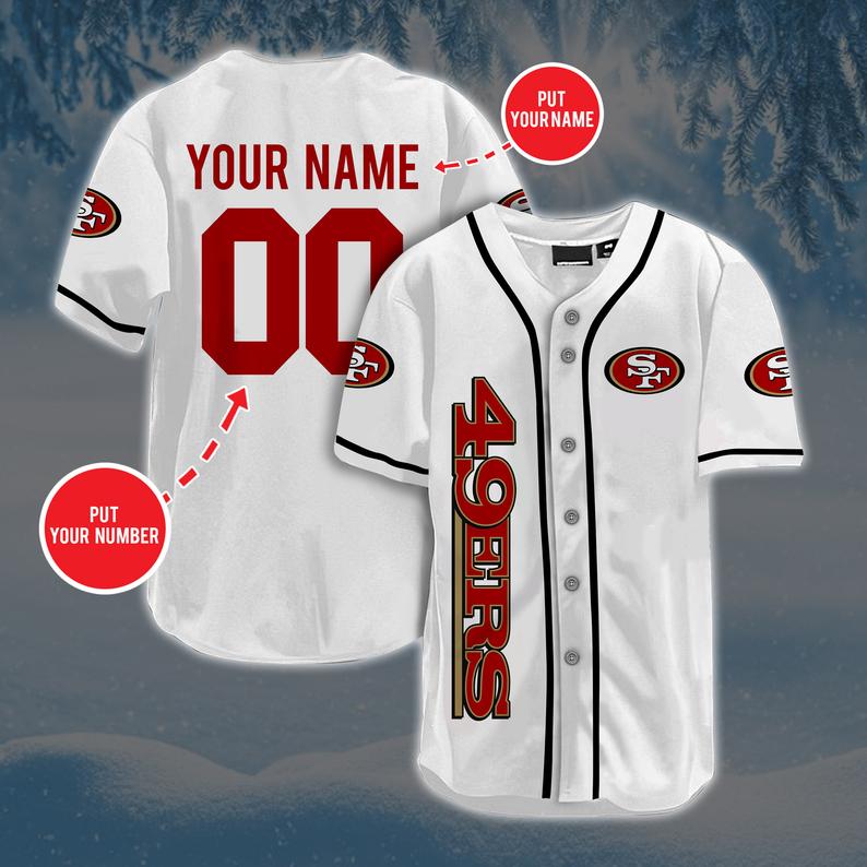 Personalized Football SF.49ers Baseball Jersey, Hot Summer Fashion, Baseball Jersey New Shirt For The Fans view 2