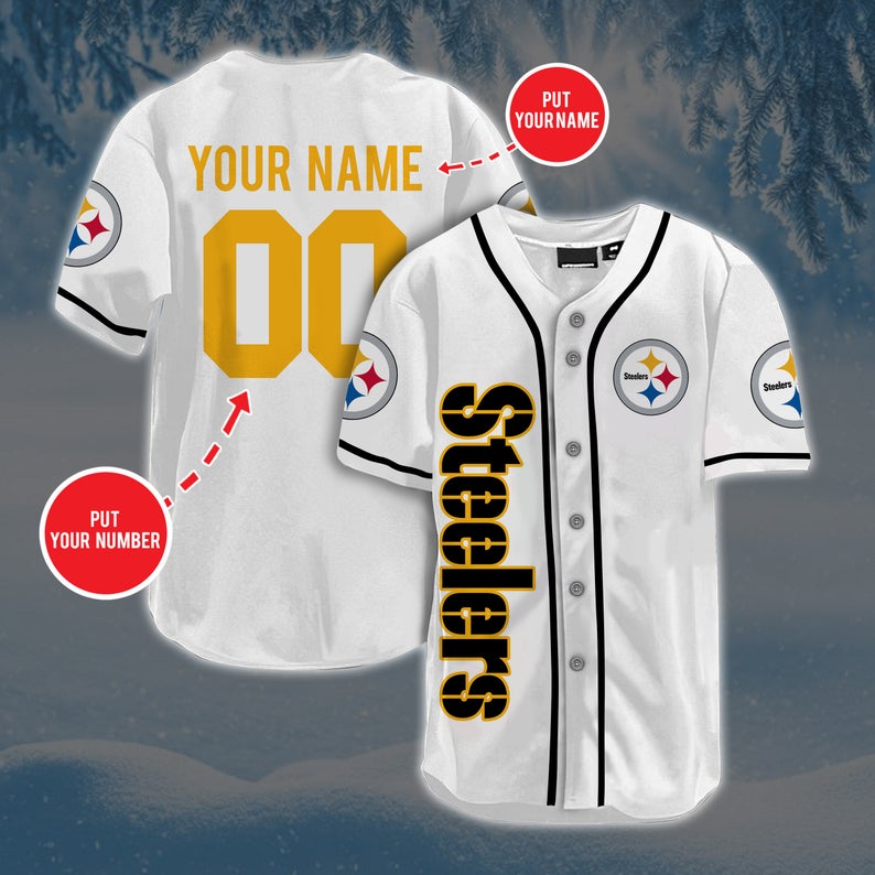 Personalized Football P.Steelers Baseball Jersey, Hot Summer Fashion, Baseball Jersey New Shirt For The Fans - Main View
