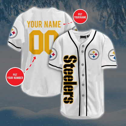 Personalized Football P.Steelers Baseball Jersey, Hot Summer Fashion, Baseball Jersey New Shirt For The Fans - Main View