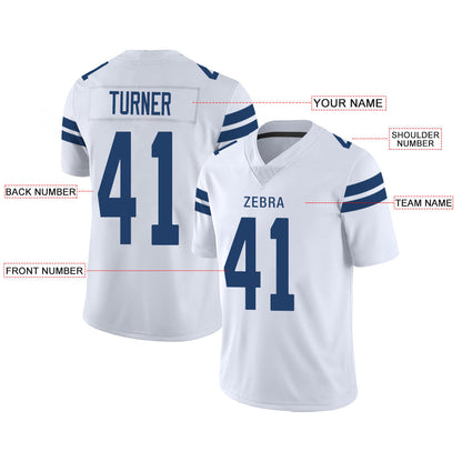 Custom IN.Colts Stitched American Football Jerseys Personalize Birthday Gifts White Jersey view 2