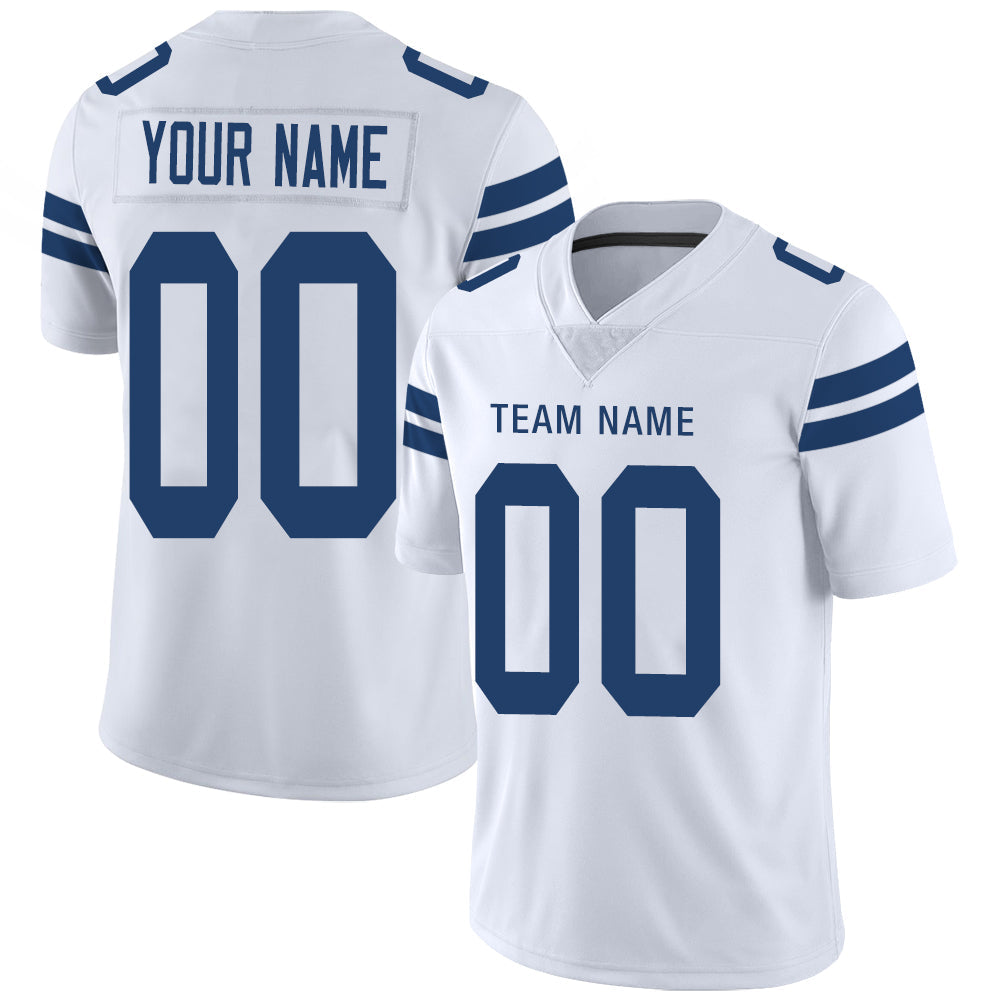 Custom IN.Colts Stitched American Football Jerseys Personalize Birthday Gifts White Jersey - Main View