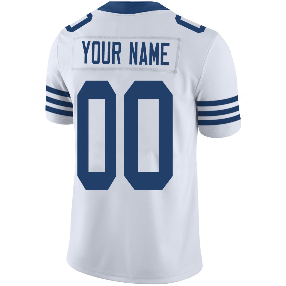 Custom IN.Colts Stitched American Football Jerseys Personalize Birthday Gifts White Jersey view 3