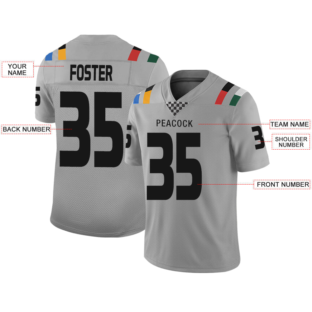 Custom IN.Colts Stitched American Football Jerseys Personalize Birthday Gifts Grey Jersey view 2
