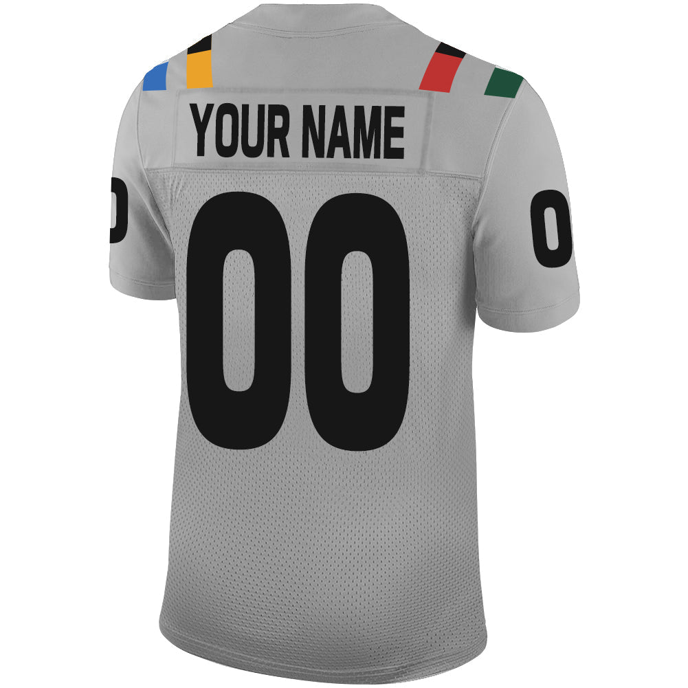 Custom IN.Colts Stitched American Football Jerseys Personalize Birthday Gifts Grey Jersey view 3