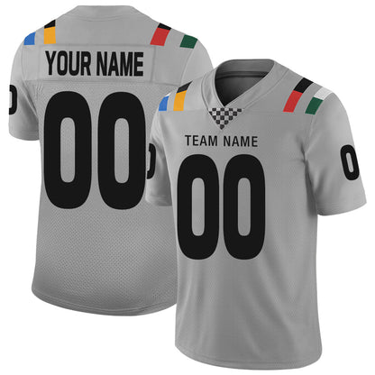 Custom IN.Colts Stitched American Football Jerseys Personalize Birthday Gifts Grey Jersey - Main View