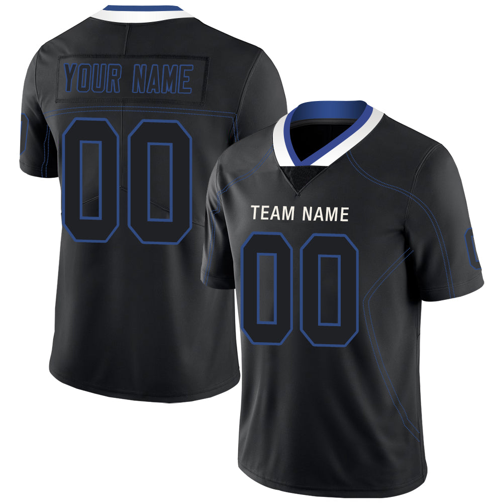 Custom IN.Colts Stitched American Football Jerseys Personalize Birthday Gifts Black Jersey - Main View