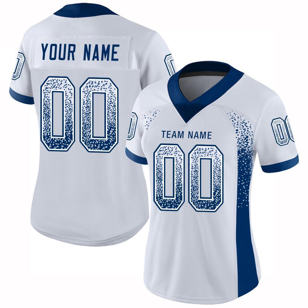 Custom White Royal Drift Fashion Football Jersey view 2