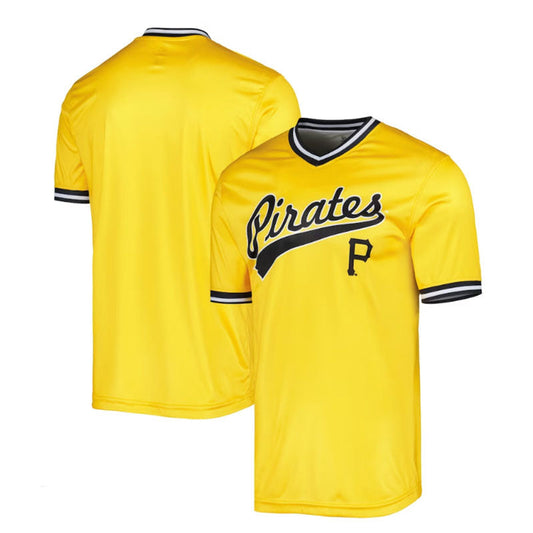 Pittsburgh Pirates Stitches Cooperstown Collection Team Jersey - Yellow Baseball Jerseys - Main View