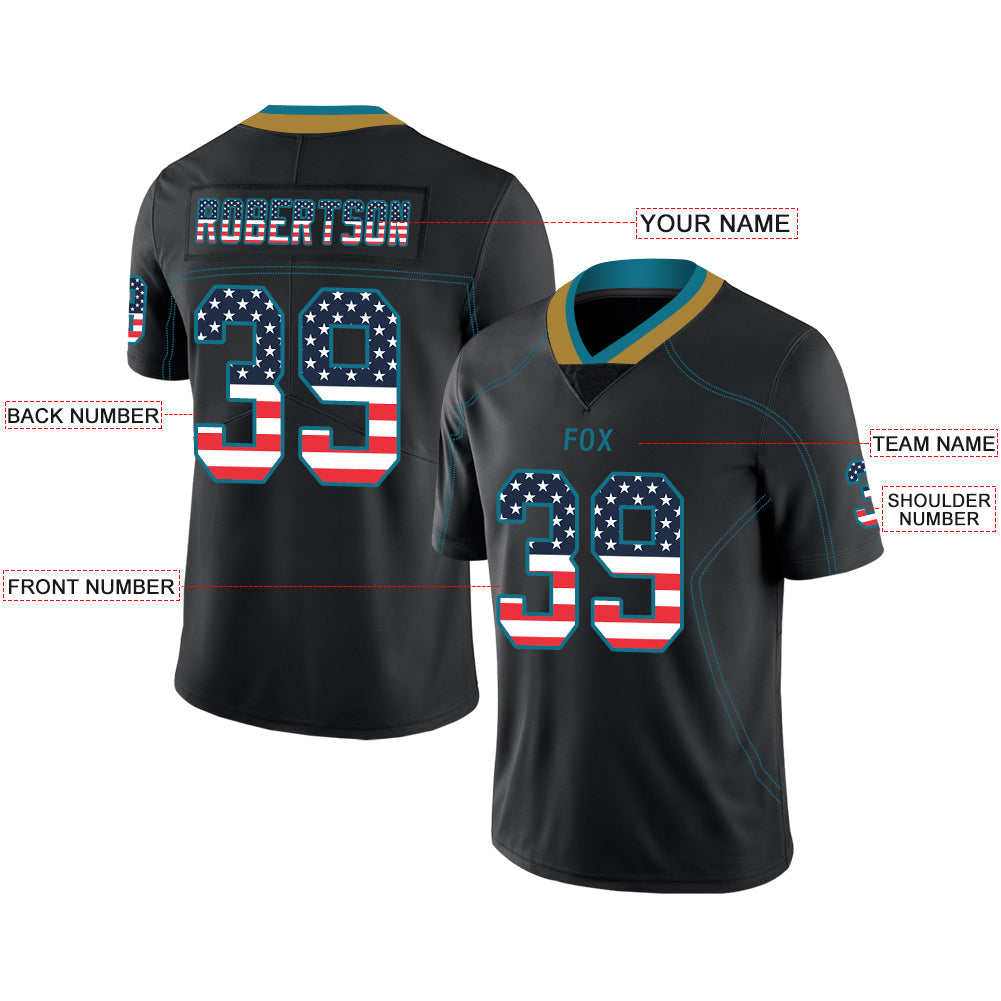 Custom J.Jaguars Stitched American Football Jerseys Personalize Birthday Gifts Black Jersey view 2