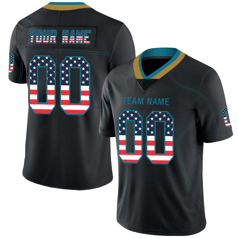 Custom J.Jaguars Stitched American Football Jerseys Personalize Birthday Gifts Black Jersey - Main View