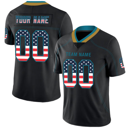 Custom J.Jaguars Stitched American Football Jerseys Personalize Birthday Gifts Black Jersey - Main View