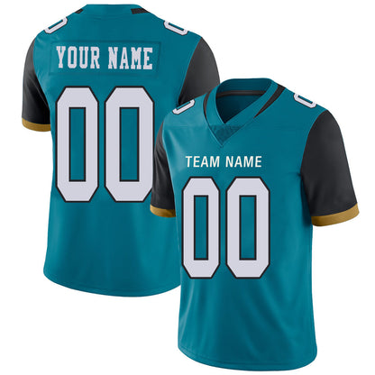 Custom J.Jaguars Stitched American Football Jerseys Personalize Birthday Gifts Teal Jersey - Main View
