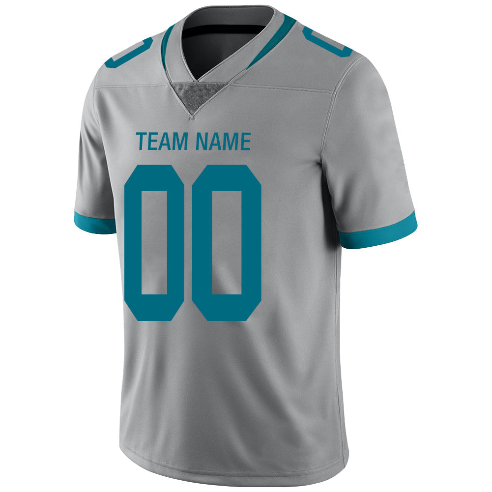 Custom J.Jaguars Stitched American Football Jerseys Personalize Birthday Gifts Grey Jersey view 4