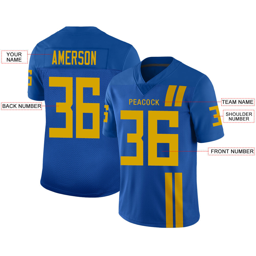 Custom J.Jaguars Stitched American Football Jerseys Personalize Birthday Gifts Blue Jersey view 2
