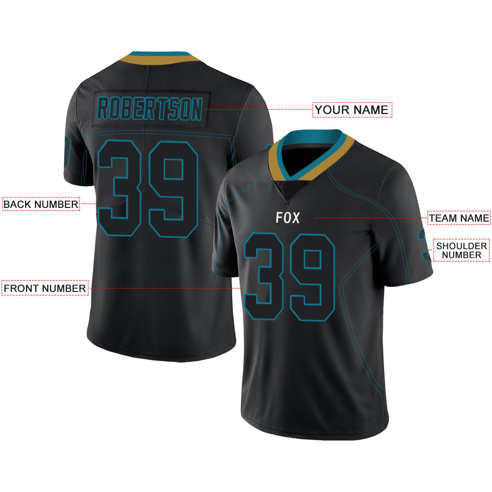 Custom J.Jaguars Stitched American Football Jerseys Personalize Birthday Gifts Black Jersey view 2