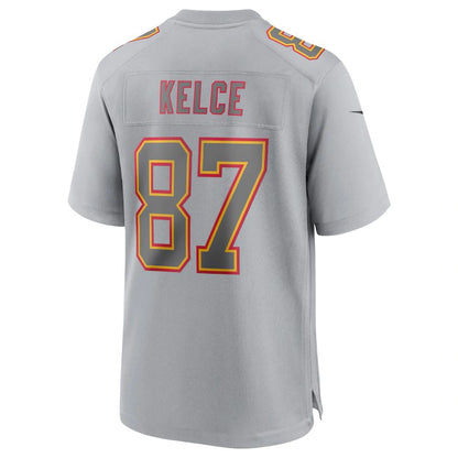 kC.Chiefs #87 Travis Kelce Gray Atmosphere Fashion Game Jersey Stitched American Football Jerseys view 2