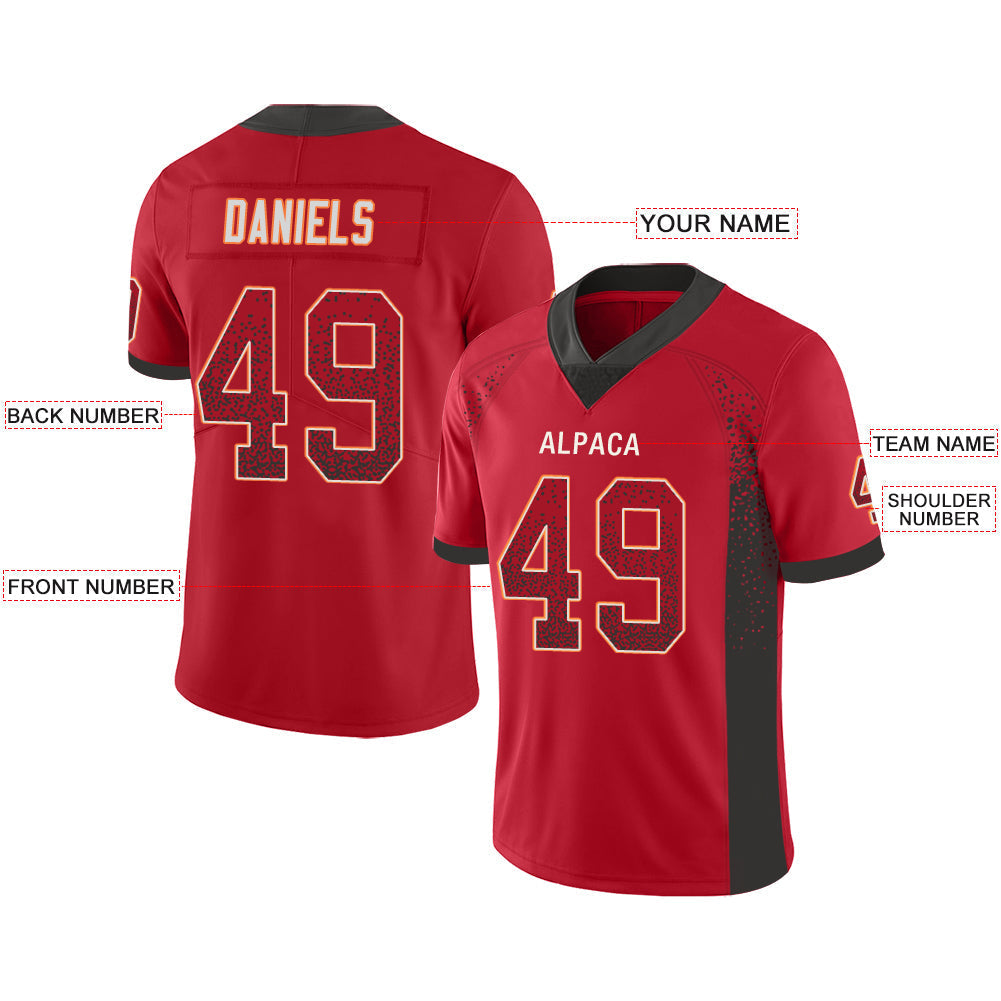 Custom KC.Chiefs Stitched American Football Jerseys Personalize Birthday Gifts Red Jersey view 2