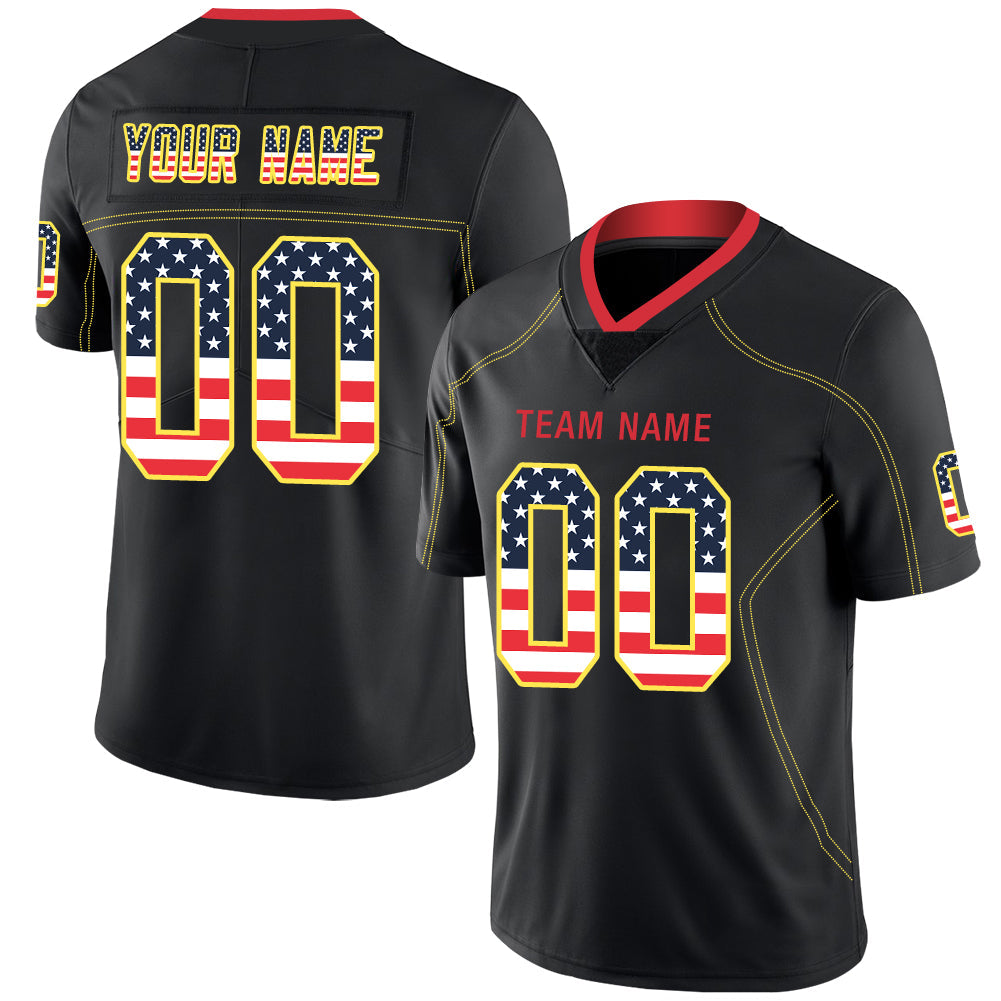 Custom KC.Chiefs Stitched American Football Jerseys Personalize Birthday Gifts Black Jersey - Main View