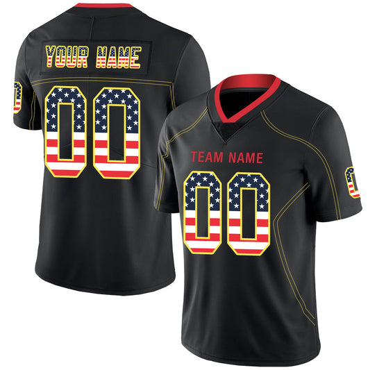 Custom KC.Chiefs Stitched American Football Jerseys Personalize Birthday Gifts Black Jersey - Main View