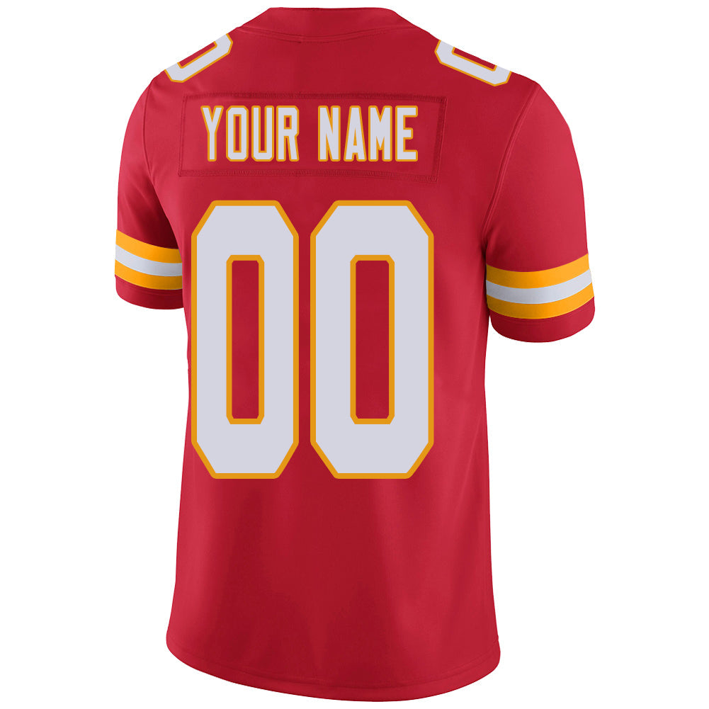 Custom KC.Chiefs Stitched American Football Jerseys Personalize Birthday Gifts Red Jersey view 3