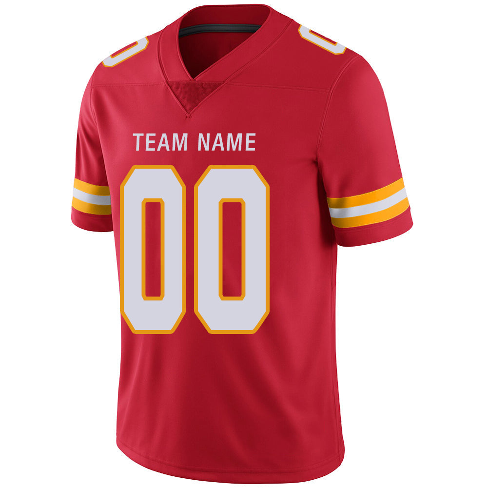 Custom KC.Chiefs Stitched American Football Jerseys Personalize Birthday Gifts Red Jersey view 4