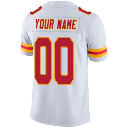 Custom KC.Chiefs Stitched American Football Jerseys Personalize Birthday Gifts White Jersey view 3