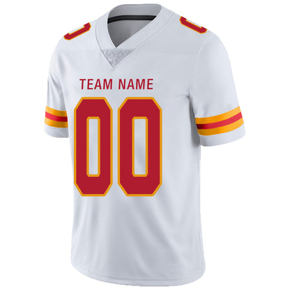 Custom KC.Chiefs Stitched American Football Jerseys Personalize Birthday Gifts White Jersey view 4