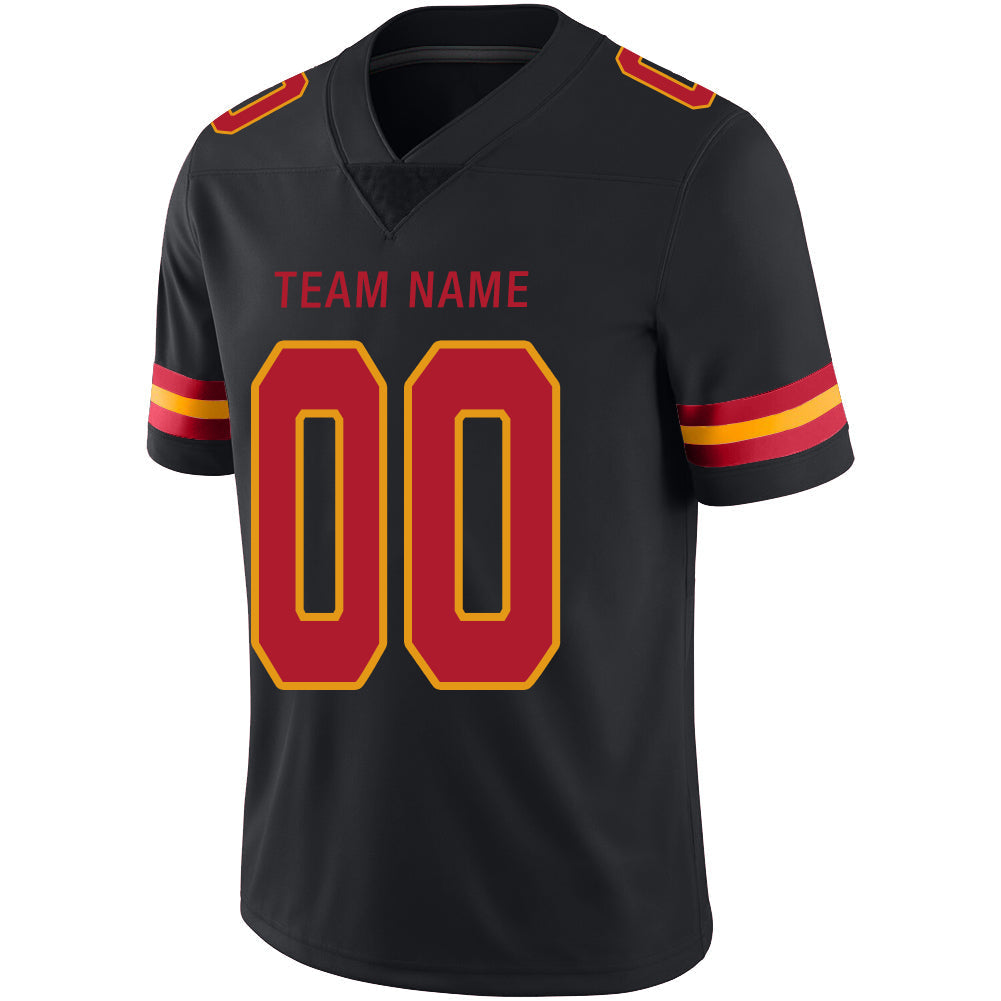 Custom KC.Chiefs Stitched American Football Jerseys Personalize Birthday Gifts Black Jersey view 4