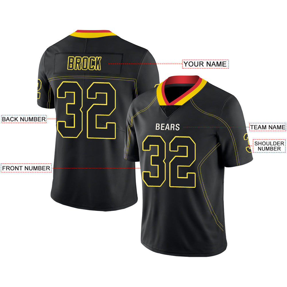 Custom KC.Chiefs Stitched American Football Jerseys Personalize Birthday Gifts Black Jersey view 2