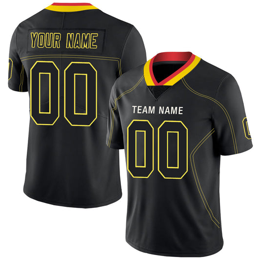 Custom KC.Chiefs Stitched American Football Jerseys Personalize Birthday Gifts Black Jersey - Main View