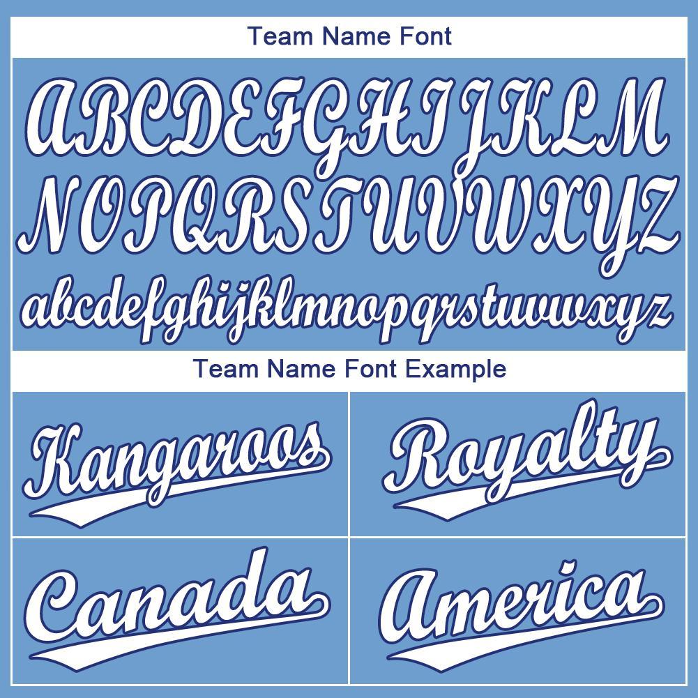 Custom Light Blue White-Royal Baseball Jersey view 5