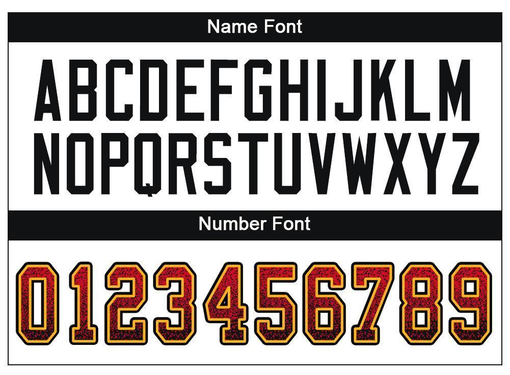 Custom Scarlet Black-Gold Drift Fashion Football Jersey view 4
