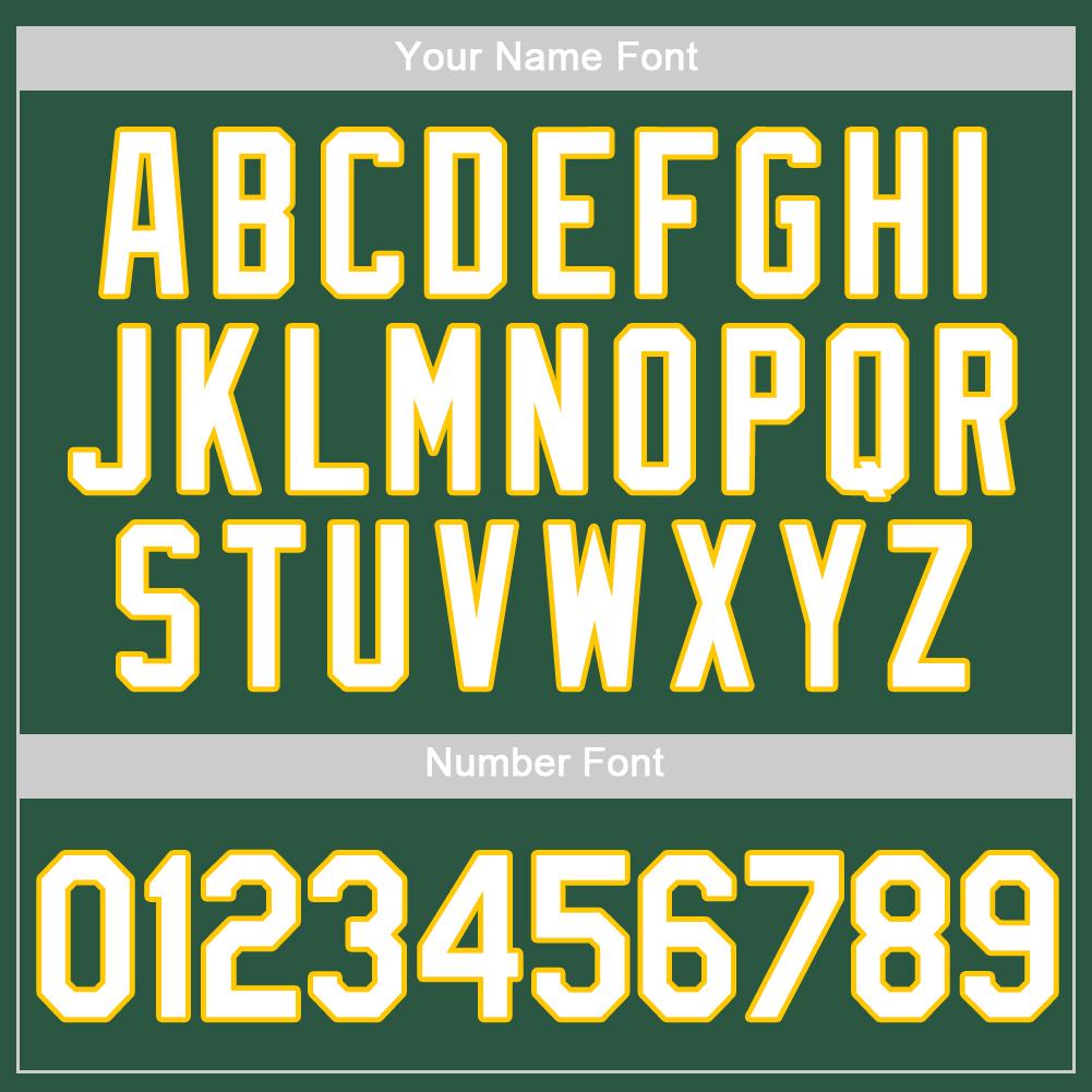Custom Kelly Green White-Gold Authentic Baseball Jersey view 5